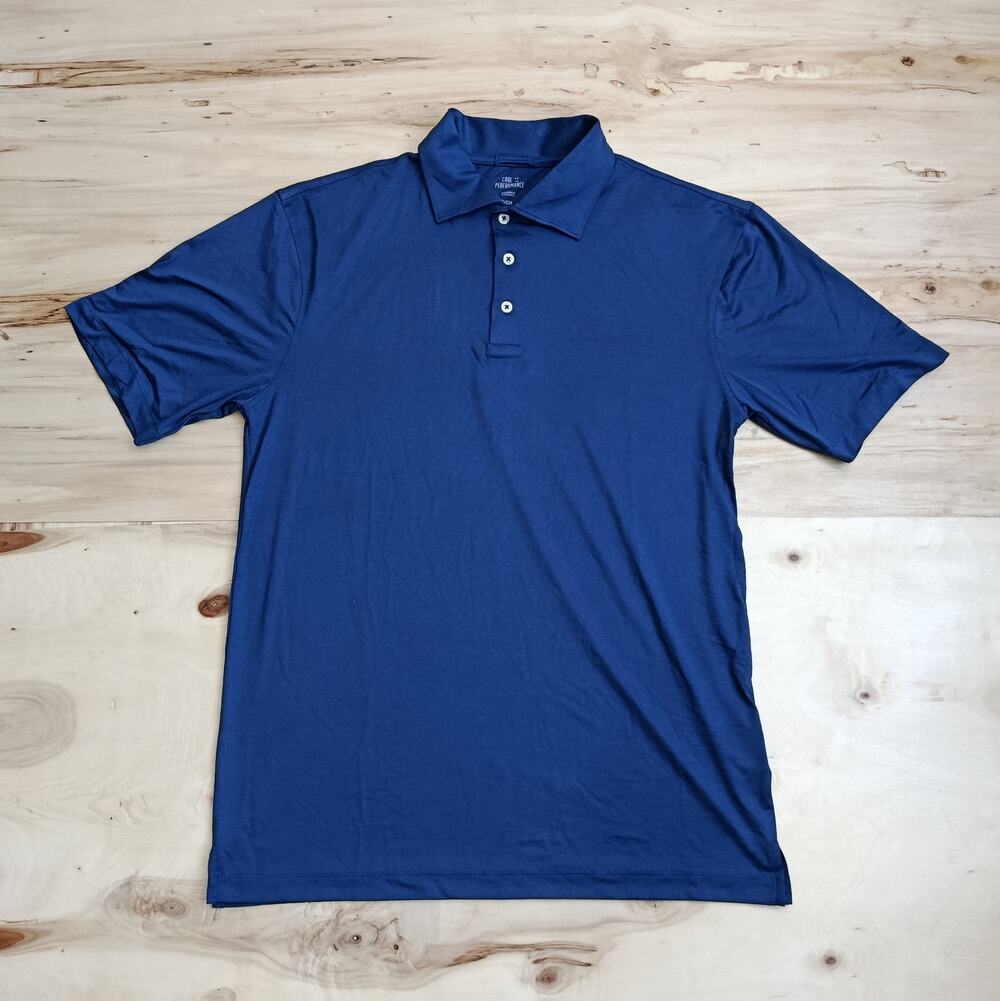 Cool 10 Performance Polo Shirt Mens Haggar Clothing Blue Size Small